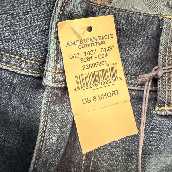 NWT American Eagle Outfitters Kick Boot Dark Shadow Mid Rise Jeans Womens Size 8 - Picture 7 of 13